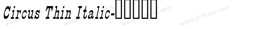 Circus Thin Italic字体转换